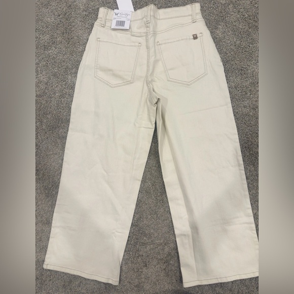 Jessica Simpson Cream Wide Leg Pants | Women’s Size 6 | Cropped Dress Trousers - Picture 4 of 9